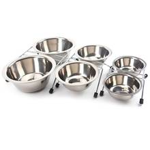 Double Dog Bowls Diner Dish Durable Stainless Steel Dog Bowl Anti Slip Removable Puppy Cat Food Water Pet Feeders 2024 - buy cheap
