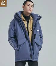 Youpin 90 Men Fashion Embroidery hooded down jacket 90% white duck down Level 4 waterproof Winter Warm Coat Outdoor windbreaker 2024 - buy cheap