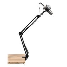 Suporte para microfone pro, braço suspenso, tesoura, montagem na mesa, braçadeira para samson yeti bola de neve 2024 - compre barato