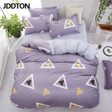 JDDTON 2020 Simple Glamour Purple Bedding Sets New Lovely Bed Linen Duvet Cover Set AB Side Bed Sheet Pillowcase Cover BE085 2024 - buy cheap