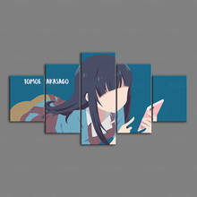 Prints Painting 5 Panel Pictures Wall Artwork Home Decoration Modular Canvas Eromanga Sensei Poster For Girl Bedside Background 2024 - buy cheap