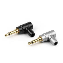 Aluminum Alloy L Type Jack 3.5 Earphone Plug Connectors 90 Degree 3.5mm Mono Male Plugs Wire Connector ID 4.0mm Black Silver 2024 - buy cheap