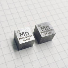 Cubo Mn de Metal de manganeso, 10mm, 99.7% de densidad pura para regalos, pasatiempos, artesanías, colección de experimentos de Ciencia Química 2024 - compra barato