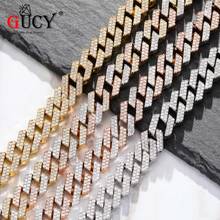 GUCY Miami Newest Box Clasp Cuban Link Chain Heavy Iced Zircon Necklace Choker Bling Bling Hip Hop Jewelry For Men 2024 - buy cheap