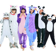 Unicorn Stitch Totoro Panda Onesie 2020 Winter Unisex Cute Cartoon Onesies Adults Animal Pajamas Warm Sleepwear Onepiece Suits 2024 - buy cheap