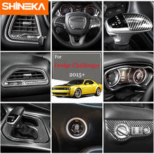 SHINEKA Carbon Fiber Stickers For Dodge Challenger Car Interior Decoration Cover Stickers For Dodge Challenger 2015+ Car Styling 2024 - buy cheap