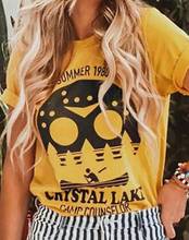 Summer 1980 Crystal Lake Camp Counselor top tee Christian Tee  Summer Short Sleeve harajuku Style T-shirt drop ship 2024 - buy cheap