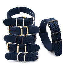 1 PCS Watchband NATO Style Army Navy Blue Nylon Strap Weave Watch Replacement Belt for 18MM/20MM/22MM/24MM Table Attachment 2024 - buy cheap