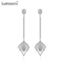 LUOTEEMI Long Tears Water Drop Earrings for Women Wedding Engagement Fashion Jewelry CZ Pendientes Bijoux Femme Christmas Gifts 2024 - buy cheap