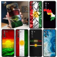 Kurdoan bandeira para samsung galaxy, s21 ultra plus note 20 10 9 8 s10 s9 s8 s7 s6 edge plus, capa de telefone preta 2024 - compre barato