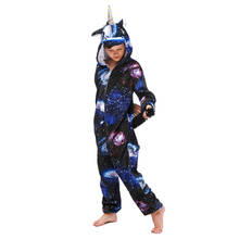 Pijama infantil de inverno, macacão de unicórnio e universo, roupa de dormir para meninos e meninas 2024 - compre barato