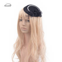 Artesanal pillbox chapéu flor grânulos fascinator nupcial festa de casamento feminino clipe de cabelo jóias 2024 - compre barato