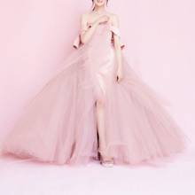 Розовые женские платья для женщин Кружева с плеча v-образным вырезом A-Line вечерние праздничные вечерние длинные Gwons 2024 - купить недорого