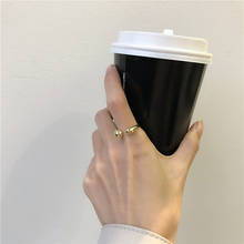 Корейские простые неправильной формы геометрические золотые цветные Открытые Кольца для женщин винтажные Регулируемые кольца на палец для вечеринки ювелирные изделия подарок 2024 - купить недорого