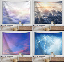 Beautiful Colorful Cloud Sky Wall Hanging Tapestry Beach Towel Thin Polyester Mat Sunshine Decorate Living Room Beach Towel 2024 - buy cheap