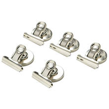 5Pcs Magnetic Clip Magnet Memo Note Message Holder Silver Metal Clamp Multifunctional Creative Paper Office Clips  3cm 2024 - buy cheap