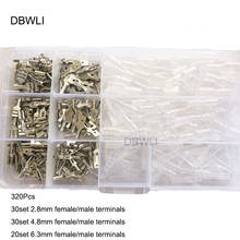 120/320Pcs /Set Insulated Wire Connector Electrical Wire Crimp Terminals 2.8/4.8/6.3mm Spade Connectors Assortment Kit 2024 - buy cheap