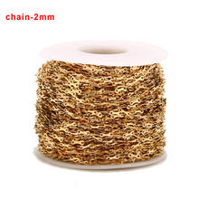 1M/2M/5M/10M Gold Stainless Steel 2mm Width Link Chains Neckalce DIY Jewelry Making Findings Chain Top Quality 2024 - buy cheap