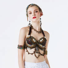 New Tribal Gypsy Bra Belly Dance ATS Bra Adjustable Women Hand Beading Bellydance Clothes Top Costumes Style Gypsy 2024 - buy cheap