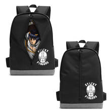 JoJo's Bizarre Adventure Bruno Bucciarati STICKY FINGERS Student School Shoulder Zipper Backpack Bag Rucksack Knapsack Laptop 2024 - buy cheap