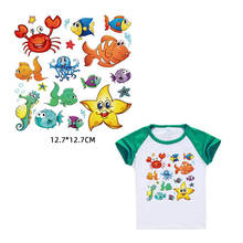 Parches de Seahorse para ropa de niño, apliques de camiseta DIY, transferencia de calor, vinilo, letras, Animal, adhesivo F 2024 - compra barato