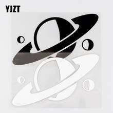 YJZT 14.2X8.5CM Personality Car Sticker Planet Saturn Space Funny Decor Vinyl Decals Black / Silver 10A-0383 2024 - buy cheap