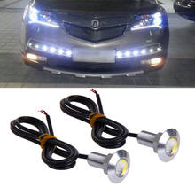 Luces LED de circulación diurna para coche, lámpara DRL de 12V de CC, 23mm, color blanco, amarillo, azul, hielo, azul y rojo, 1 par 2024 - compra barato