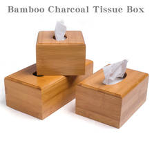 Caixa de papel de bambu vintage, suporte de madeira para guardanapo, caixa criativa de armazenamento para mesa de jantar, organizador de caixa de tecido 2024 - compre barato