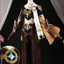 2021 Genshin Impact Traveler Aether Game Suit Cool Gothic Uniform Cosplay Costume Halloween Party Outfit For Men Clothes 2024 - buy cheap