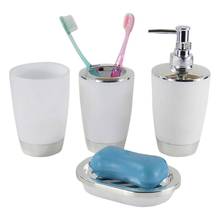 Acessórios de banho para banheiro 4 estilos acessórios de banho inclui caixa de sabão porta-sabonete escova de dentes 2024 - compre barato