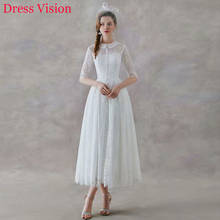 Romantic Light Wedding платья  Lace Elegant Bride Gown Vestido De Novia Robe De Mariage  Ankle-Length Zipper 2024 - buy cheap