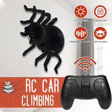 Brinquedo de controle remoto fofo aranha de escalada rc divertido dia das bruxas espantador de aranha simulação de piada assustadora truque de aranha eletrônica 2024 - compre barato