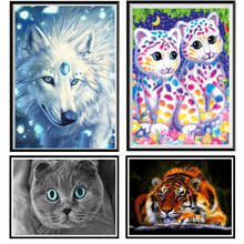 5D Diy Diamond Painting Full Diamond Cat Animal Diamond Embroidery Tiger Wall Sticker Handmade Cross Stitch Mosaic Gift 2024 - buy cheap