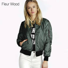 Fleur Wood Woman Jacket Autumn Coats Long Sleeve Basic Outwear Bomber Thin Women Zipper Female Jacket Women Cloth Mujer Chaqueta 2024 - buy cheap