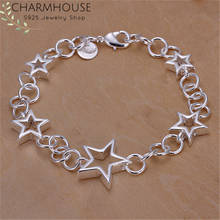 Charmhouse серебряные браслеты для женщин звезды звено цепи браслет и браслеты женский браслет модное украшение на запястье оптовая продажа 2024 - купить недорого