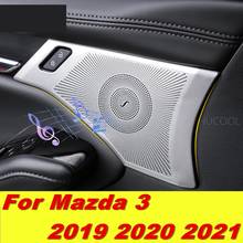 Bocina de puerta de coche para Mazda3 Mazda 3, 2019, 2020, 2021, pegatinas decorativas, cubierta de audio automática modificada, accesorios de coche 2024 - compra barato