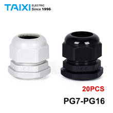 PG Nylon Cable Gland Plastic Electric Wire Waterproof Cable Fix Joint IP68 PG7 PG9 PG11 PG13.5 PG16 PG19 4-50MM Gram Head CE 2024 - buy cheap