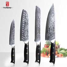 Turwho High Carbon Steel Kitchen Knives Sets 4pcs Japanese Vg10 Damascus Steel Knives Super Sharp Kitchen Cooking Knife Set Buy Cheap In An Online Store With Delivery Price Comparison Specifications Photos