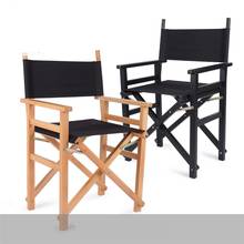 De madera maciza silla plegable lienzo con silla Silla de Bar respaldo silla de oficina de ocio Silla de maquillaje de silla de playa 2024 - compra barato