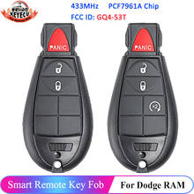 KEYECU GQ4-53T 2+1 3/ 3+1 4 Button 433MHz PCF7961A Chip Remote Key Fobik Fob for Dodge RAM 1500 2500 3500 4500 2013 2014-2020 2024 - buy cheap