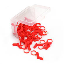 40pcs Red Locking Stitch Markers Plastic Knitting Crochet Locking Stitch Knitting Holder Sewing Accessories For Christmas Gift 2024 - buy cheap