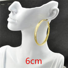 Clip on earrings for women Painless No need for pierced ears With cushion Fashion Casual Shiny Big circle Young ladies earrings 2024 - buy cheap