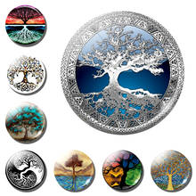 Tree Of Life Fridge Magnet 1PCS Glass Cabochon Life Tree Art Refrigerator Magnets Tree Of Life Fridge Stickers Home Decoration 2024 - buy cheap