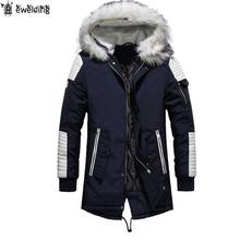 Men Parka Cotton Thick Jacket High Quality Winter New Warm Fashion Fleece Jackets Coats Fur Collar Men's Parkas 2024 - buy cheap