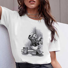 Women Pencil Drawing Donald Duck Printed Girl Tshirt Summer Funny Graphic Tee Shirt Femme Harajuku T Shirt,Drop Ship 2024 - buy cheap