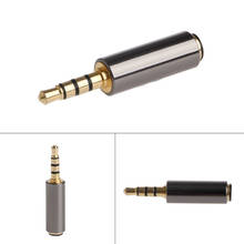 Mini 3.5mm Stereo Male 4 Pole Plug To 3.5mm Female Jack Audio Connector Adapter 2024 - buy cheap