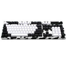 YMDK 104 Blank ANSI ISO White Black Mixed PBT OEM Profile Keycap For 104 TKL 60% MX Switches Mechanical Gaming Keyboard 2024 - buy cheap