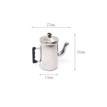 1:12 Vintage Miniature Silver Metal Tea Pot Kettle Dollhouse Cookware Decor 2024 - buy cheap