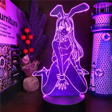 Senpai-Lámpara LED de noche 3D para decoración del hogar, lámpara de mesita de noche de chica Sexy, lámpara creativa de Anime para mesa de escritorio 2024 - compra barato