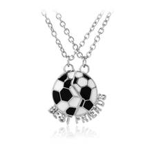 Футбол лучшие друзья ожерелья для Bestfriend футбол BFF ожерелье милая дружба Keepsake подарок для детей ювелирные изделия 2024 - купить недорого
